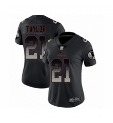 Women's Washington Redskins #21 Sean Taylor Limited Black Smoke Fashion Football Jersey