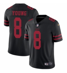 Men's Nike San Francisco 49ers #8 Steve Young Black Vapor Untouchable Limited Player NFL Jersey