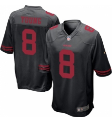 Men's Nike San Francisco 49ers #8 Steve Young Game Black NFL Jersey