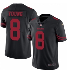 Men's Nike San Francisco 49ers #8 Steve Young Limited Black Rush Vapor Untouchable NFL Jersey