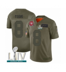 Men's San Francisco 49ers #8 Steve Young Limited Olive 2019 Salute to Service Super Bowl LIV Bound Football Jersey