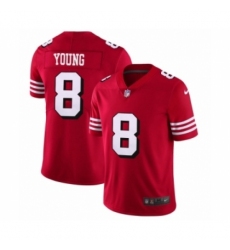 Men's San Francisco 49ers #8 Steve Young Limited Red Rush Vapor Untouchable Football Jerseys