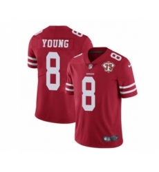 Men's San Francisco 49ers #8 Steve Young Red 2021 75th Anniversary Vapor Untouchable Limited Jersey