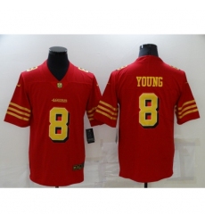 Men's San Francisco 49ers #8 Steve Young Red Gold Untouchable Limited Jersey