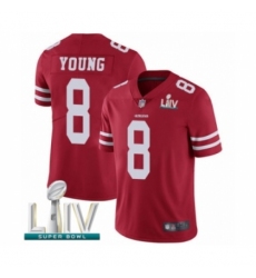 Men's San Francisco 49ers #8 Steve Young Red Team Color Vapor Untouchable Limited Player Super Bowl LIV Bound Football Jersey