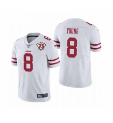 Men's San Francisco 49ers #8 Steve Young White 2021 75th Anniversary Vapor Untouchable Limited Jersey