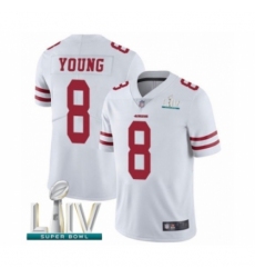 Men's San Francisco 49ers #8 Steve Young White Vapor Untouchable Limited Player Super Bowl LIV Bound Football Jerse