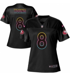 Women's Nike San Francisco 49ers #8 Steve Young Game Black Fashion NFL Jersey