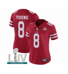Women's San Francisco 49ers #8 Steve Young Red Team Color Vapor Untouchable Limited Player Super Bowl LIV Bound Football Jersey