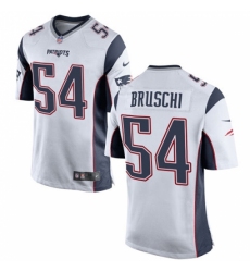 Men's Nike New England Patriots #54 Tedy Bruschi Game White NFL Jersey