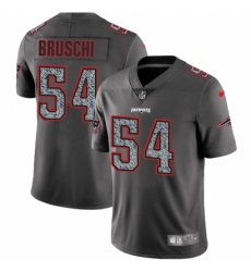 Men's Nike New England Patriots #54 Tedy Bruschi Gray Static Vapor Untouchable Limited NFL Jersey