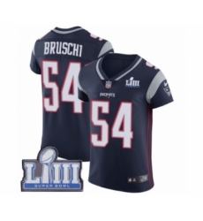 Men's Nike New England Patriots #54 Tedy Bruschi Navy Blue Team Color Vapor Untouchable Elite Player Super Bowl LIII Bound NFL Jersey