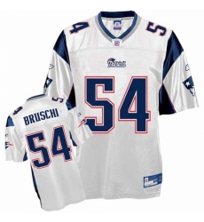 Reebok New England Patriots #54 Tedy Bruschi White Authentic Throwback NFL Jersey