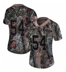 Women's Nike New England Patriots #54 Tedy Bruschi Camo Rush Realtree Limited NFL Jersey