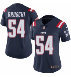 Women's Nike New England Patriots #54 Tedy Bruschi Limited Navy Blue Rush Vapor Untouchable NFL Jersey