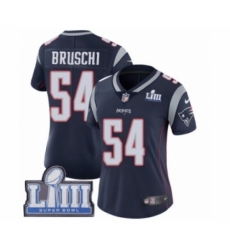 Women's Nike New England Patriots #54 Tedy Bruschi Navy Blue Team Color Vapor Untouchable Limited Player Super Bowl LIII Bound NFL Jersey