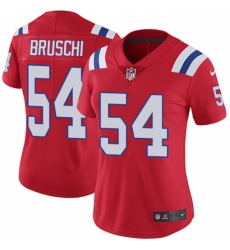 Women's Nike New England Patriots #54 Tedy Bruschi Red Alternate Vapor Untouchable Limited Player NFL Jersey