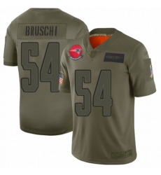 Youth New England Patriots #54 Tedy Bruschi Limited Camo 2019 Salute to Service Football Jersey