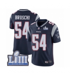 Youth Nike New England Patriots #54 Tedy Bruschi Navy Blue Team Color Vapor Untouchable Limited Player Super Bowl LIII Bound NFL Jersey