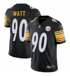Men's Nike Pittsburgh Steelers #90 T. J. Watt Black Team Color Vapor Untouchable Limited Player NFL Jersey