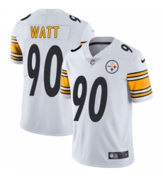 Men's Nike Pittsburgh Steelers #90 T. J. Watt White Vapor Untouchable Limited Player NFL Jersey