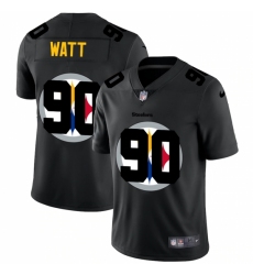 Men's Pittsburgh Steelers #90 T. J. Watt Black Nike Black Shadow Edition Limited Jersey