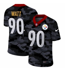 Men's Pittsburgh Steelers #90 T. J. Watt Camo 2020 Nike Limited Jersey