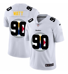 Men's Pittsburgh Steelers #90 T. J. Watt White Nike White Shadow Edition Limited Jersey