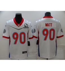 Men's Pittsburgh Steelers #90 T.J. Watt Nike White 2022 AFC Pro Bowl Game Jersey