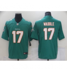 Men's Miami Dolphins #17 Jaylen Waddle Nike Aqua 2021 NFL Draft First Round Pick Leopard Jersey