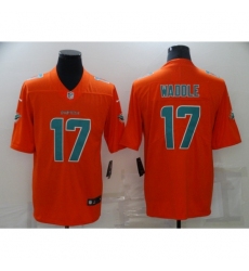 Men's Miami Dolphins #17 Jaylen Waddle Orange 2021 Vapor Untouchable Nike Limited Jersey