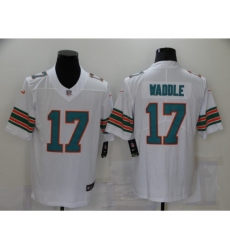 Men's Miami Dolphins #17 Jaylen Waddle White Aqua 2021 Draft First Round Pick Leopard Jersey