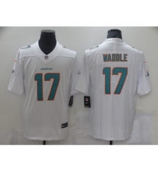 Men's Miami Dolphins #17 Jaylen Waddle White Nike Aqua 2021 Draft First Round Pick Leopard Jersey