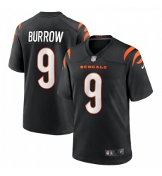 Men's Cincinnati Bengals #9 Joe Burrow Black Nike Game Jersey