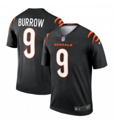 Men's Cincinnati Bengals #9 Joe Burrow Black Nike Legend Jersey