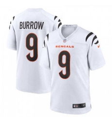 Men's Cincinnati Bengals #9 Joe Burrow White Nike Game Jersey