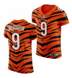Men's Nike Cincinnati Bengals #9 Joe Burrow 2021-22 Orange City Edition Elite NFL Jersey