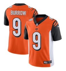 Men's Nike Cincinnati Bengals #9 Joe Burrow Orange Alternate Stitched NFL Vapor Untouchable Limited Jersey