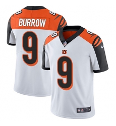 Men's Nike Cincinnati Bengals #9 Joe Burrow White Stitched NFL Vapor Untouchable Limited Jersey