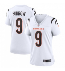 Women's Cincinnati Bengals #9 Joe Burrow White Nike Game Jersey