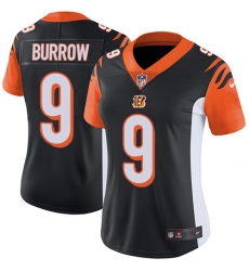 Women's Nike Cincinnati Bengals #9 Joe Burrow Black Team Color Stitched NFL Vapor Untouchable Limited Jersey