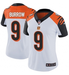 Women's Nike Cincinnati Bengals #9 Joe Burrow White Stitched NFL Vapor Untouchable Limited Jersey