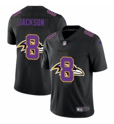 Men's Baltimore Ravens #8 Lamar Jackson Black Nike Black Shadow Edition Limited Jersey