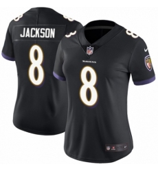 Women's Nike Baltimore Ravens #8 Lamar Jackson Black Alternate Vapor Untouchable Limited Player NFL Jersey