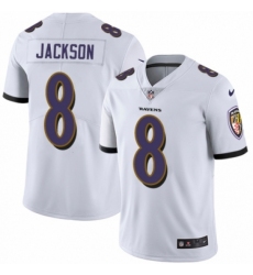 Youth Nike Baltimore Ravens #8 Lamar Jackson White Vapor Untouchable Limited Player NFL Jersey