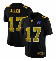 Men's Buffalo Bills #17 Josh Allen Black Nike Golden Sequin Vapor Limited NFL Jersey