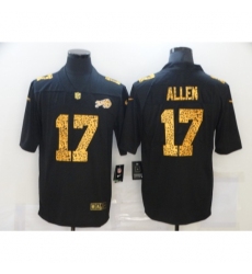 Men's Buffalo Bills #17 Josh Allen Black Nike Leopard Print Limited Jersey