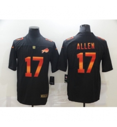 Men's Buffalo Bills #17 Josh Allen Black colorful Nike Limited Jersey