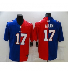 Men's Buffalo Bills #17 Josh Allen Blue-Red Nike Split Fashion Football Limited Jersey