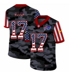 Men's Buffalo Bills #17 Josh Allen Camo Flag Nike Limited Jersey